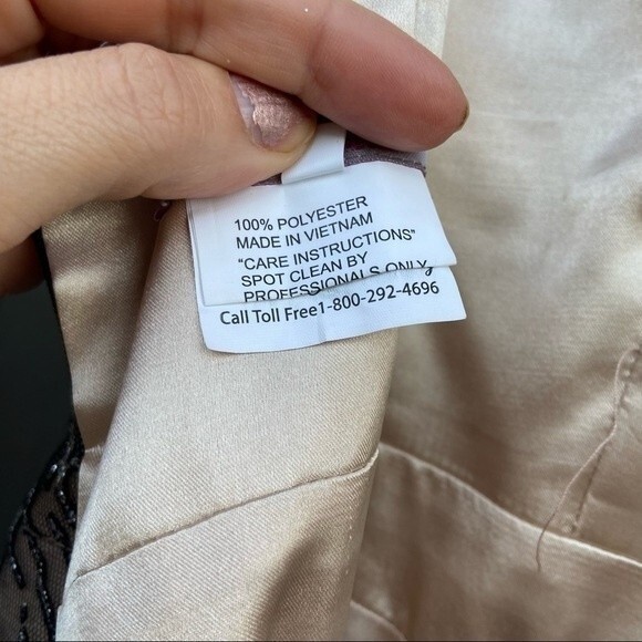 Jovani Silver Glitter Embellished Nude Gown 4 - Picture 13 of 16